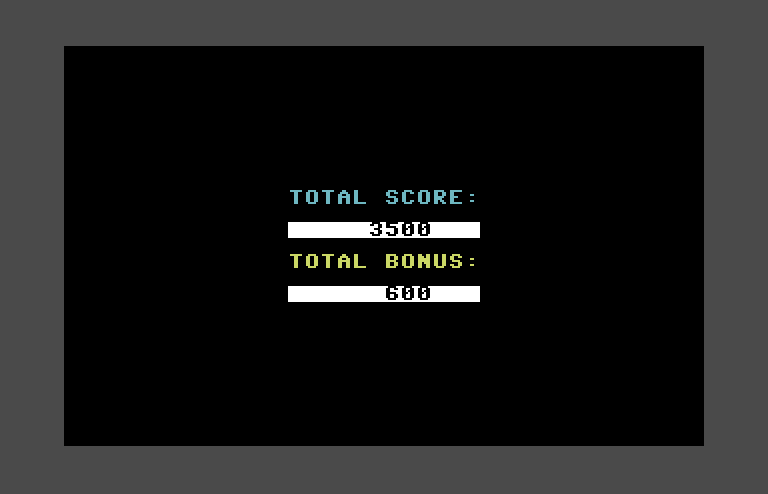 Jumpman Commodore 64 Screenshot: Game over.