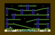 Jumpman for Commodore 64 - Robots are on the move, avoid them!