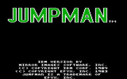 Jumpman for IBM PC/Compatibles - Title screen.