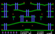 Jumpman for IBM PC/Compatibles - Starting an easy level...