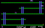 Jumpman for IBM PC/Compatibles - Flying saucers chase you on this level.