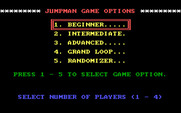 Jumpman for IBM PC/Compatibles - The main menu.