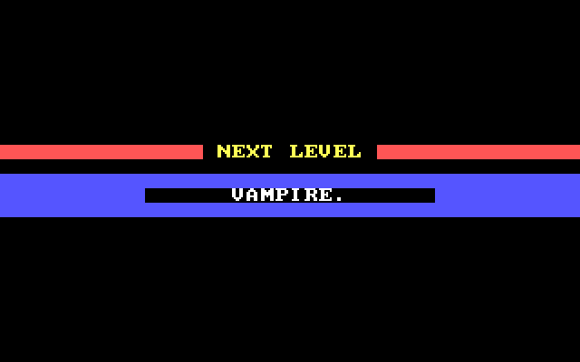 Jumpman IBM PC/Compatibles Screenshot: Don't let the vampires catch you!