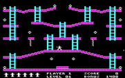 Jumpman for IBM PC/Compatibles - Beginning an easy level.