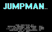 Jumpman for IBM PC/Compatibles - Title screen.