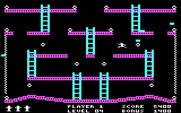 Jumpman for IBM PC/Compatibles - On this level if one of those blocks touches Jumpman he'll jump in a random direction regardless if doing so is safe.