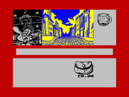 Sidewalk for ZX Spectrum - Game over; the main window flashes different colors.