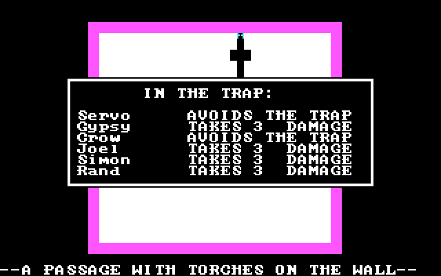 Phantasie IBM PC/Compatibles Screenshot: Oops, it's a trap!