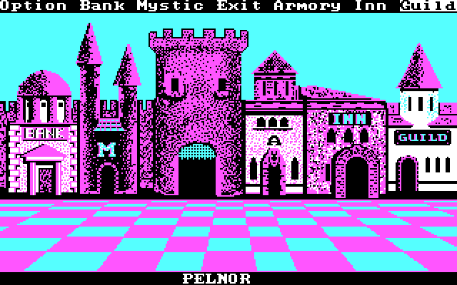 Phantasie IBM PC/Compatibles Screenshot: In the town of Pelnor.