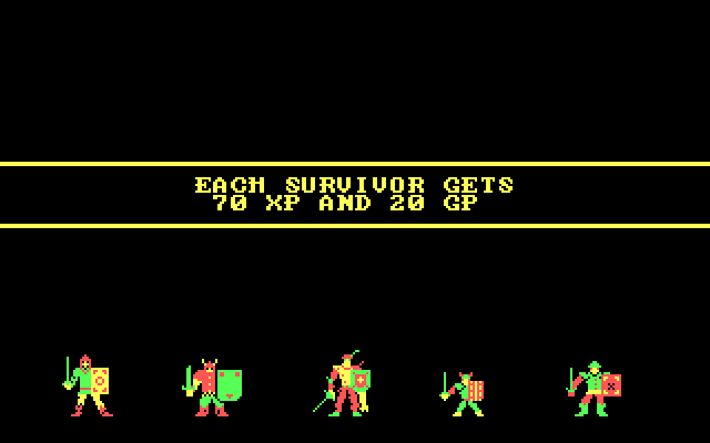 Phantasie IBM PC/Compatibles Screenshot: Won this battle...