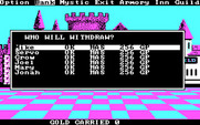 Phantasie for IBM PC/Compatibles - At the bank withdrawing some money.