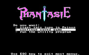 Phantasie for IBM PC/Compatibles - Start a new game, or load a game?