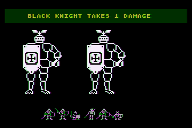 Phantasie Atari 8-bit Screenshot: This will be a tough battle...