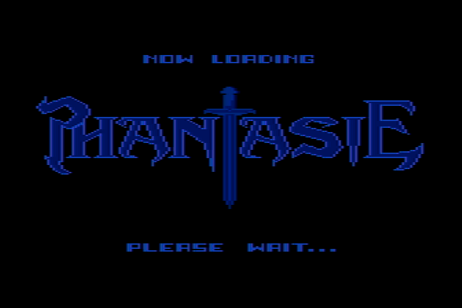 Phantasie Atari 8-bit Screenshot: The game is now loading...
