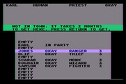Phantasie for Atari 8-bit - Putting together my party.