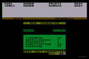 Phantasie for Atari 8-bit - Creating a new character.