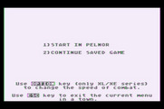 Phantasie for Atari 8-bit - Start a new game, or continue a saved game?