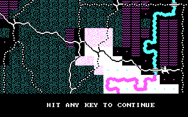 Rebel Charge at Chickamauga IBM PC/Compatibles Screenshot: Viewing an area.