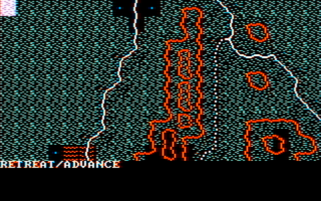 Rebel Charge at Chickamauga IBM PC/Compatibles Screenshot: The computer calculates whether it should retreat or advance...
