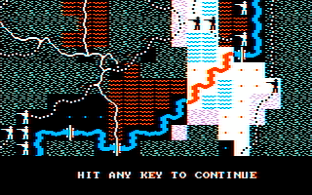 Rebel Charge at Chickamauga IBM PC/Compatibles Screenshot: Viewing the units range.