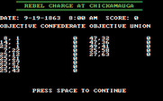 Rebel Charge at Chickamauga for IBM PC/Compatibles - Objectives.