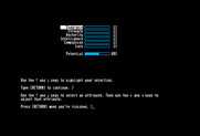 Beyond Zork: The Coconut of Quendor for Commodore 128 - Setting up a new character.