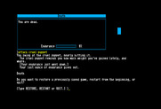 Beyond Zork: The Coconut of Quendor for Commodore 128 - Game over; try again?
