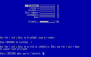 Beyond Zork: The Coconut of Quendor for IBM PC/Compatibles - Creating a new character.