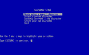 Beyond Zork: The Coconut of Quendor for IBM PC/Compatibles - The character setup menu.