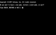 Beyond Zork: The Coconut of Quendor for IBM PC/Compatibles - Start a new game, or restore a game?