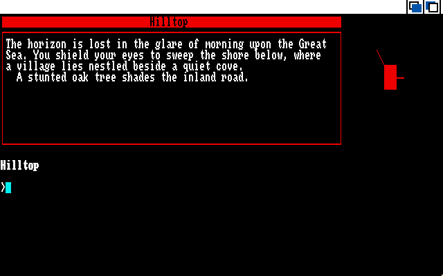Beyond Zork: The Coconut of Quendor Amiga Screenshot: The adventure begins!