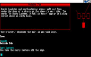 Beyond Zork: The Coconut of Quendor for Amiga - Outside the Rusty Lantern pub.