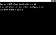 Beyond Zork: The Coconut of Quendor for Amiga - Start a new game, or restore a game?