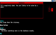Beyond Zork: The Coconut of Quendor for Amiga - It's completely dark. You are likely to be eaten by a grue.
