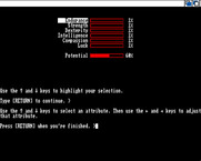 Beyond Zork: The Coconut of Quendor for Amiga - Creating a new character.