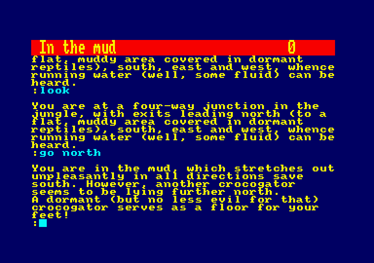 Countdown to Doom Amstrad CPC Screenshot: Lost in the mud...