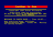 Countdown to Doom for Amstrad CPC - Starting screen.