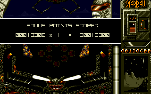 Starball IBM PC/Compatibles Screenshot: Bonus points...