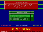 Starball for IBM PC/Compatibles - Select a MIDI device.