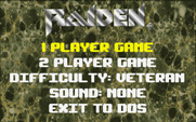 Raiden for IBM PC/Compatibles - The main menu.