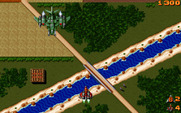 Raiden for IBM PC/Compatibles - The terrain scrolls by vertically.