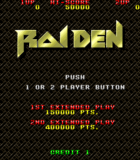 Raiden Arcade Screenshot: Ready to begin?