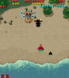 Raiden for Arcade - The first of many enemies approaches...