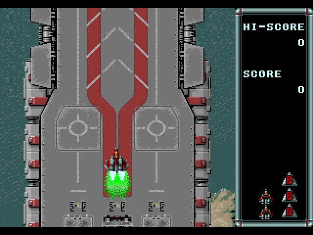 Raiden Sega Genesis / Mega Drive Screenshot: Game start.