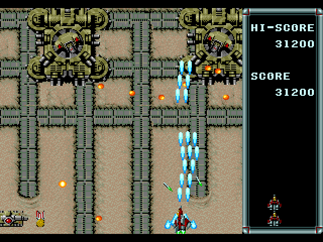 Raiden Sega Genesis / Mega Drive Screenshot: Yikes, now there's two of these things!