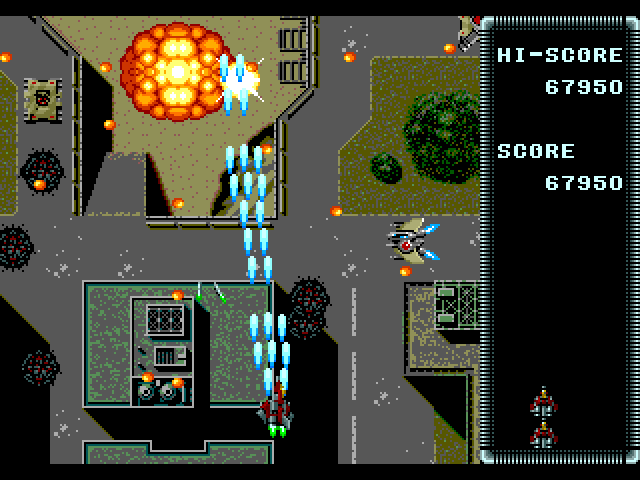Raiden Sega Genesis / Mega Drive Screenshot: One opponent down, many more to go...