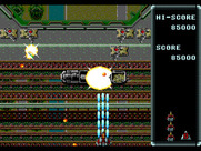 Raiden for Sega Genesis / Mega Drive - Blowing up a train.
