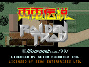 Raiden for Sega Genesis / Mega Drive - Title screen.