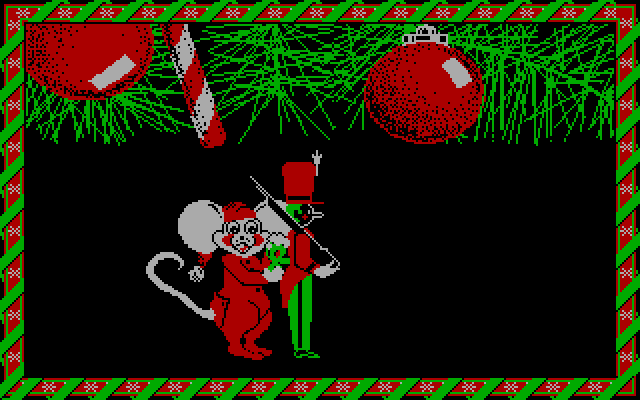 Jingle Disk IBM PC/Compatibles Screenshot: Some toys begin to march...