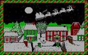 Jingle Disk for IBM PC/Compatibles - Santa's sleigh departs.